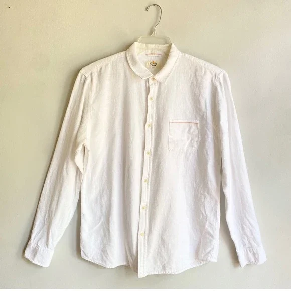 Marine Layer Off-White Casual Button Down Shirt - Picture 4 of 11